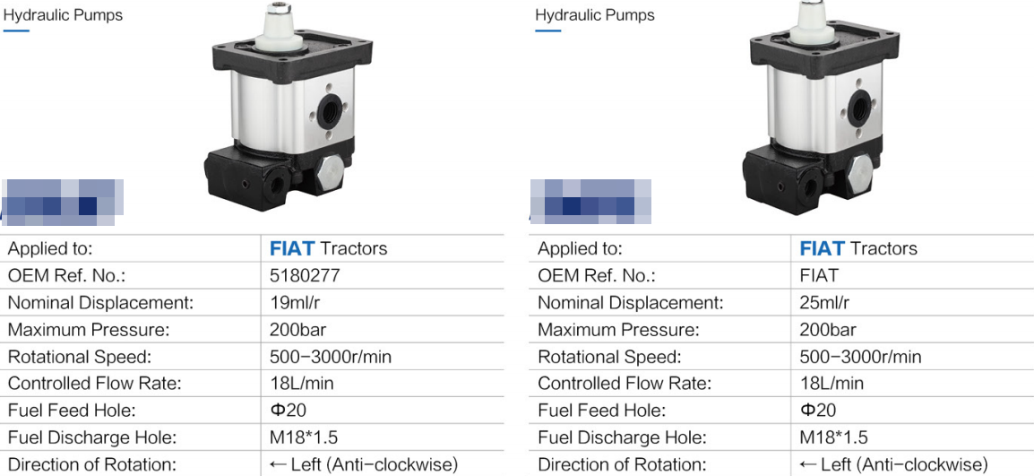 Agricultural Parts Pto Electric Vane Forklift Hydraulic Gear Oil Motor Pumps Repair Hydraulic Pumps for Tractor Wood Splitter